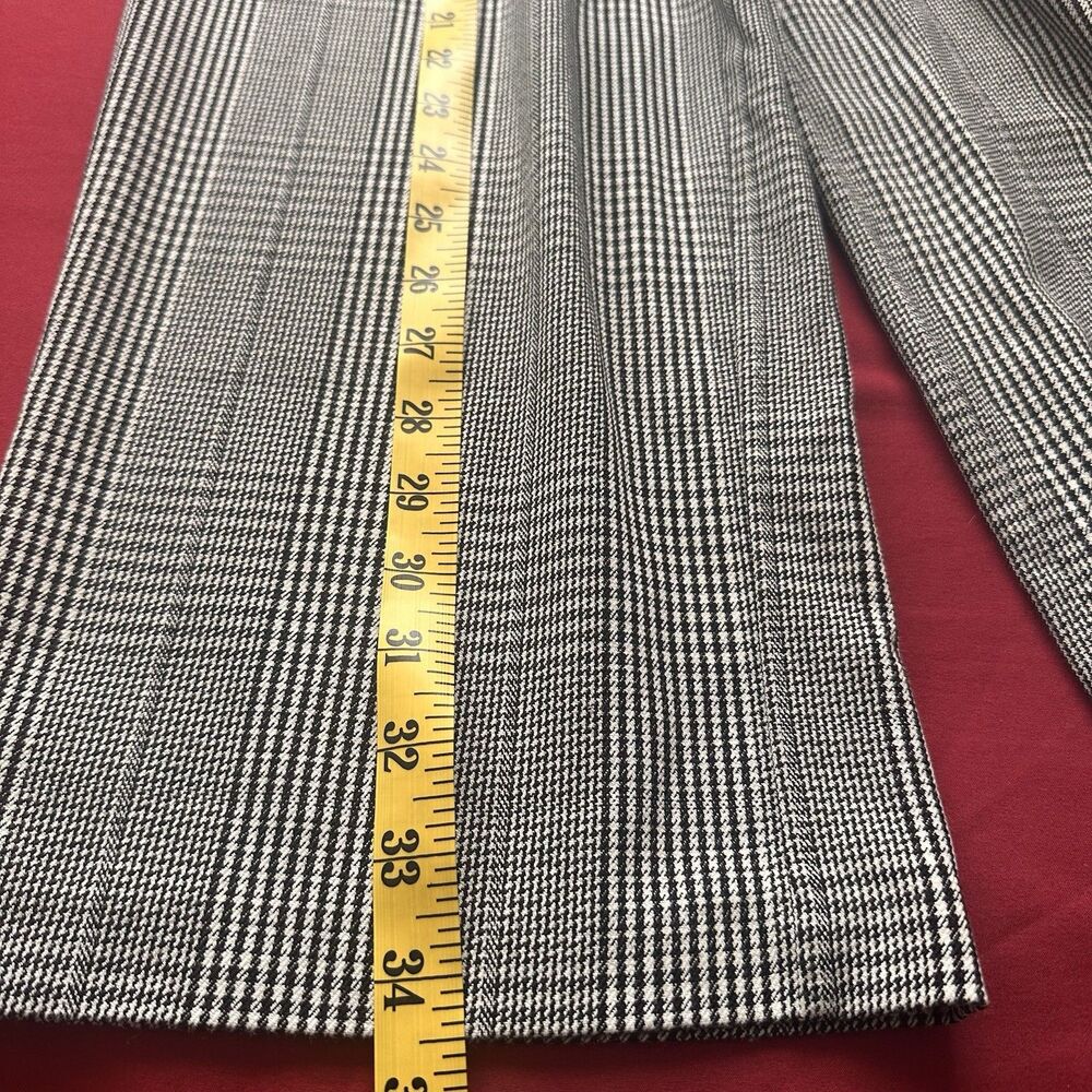 ZARA TRF Plaid Paperbag Waist Cropped Pants Belted Wide Leg XS - Picture 6 of 7
